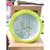 Relógio De Mesa Despertador Plástico Alarme Cabeceira Redondo Analógico Moderno (73059) Verde