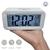 Relógio De Mesa Digital Com Despertador Temperatura Data Led ZB4001 Branco