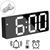 Relógio De Mesa Digital Led Bivolt Com Calendário Alarme Temperatura Para Cama Cabeceira Branco