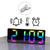 Relógio De Mesa Digital Led Grande Com Calendário Temperatura Linha Premium COLORIDO