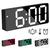 Relógio De Mesa Digital Tamanho Compacto Com Despertador Alarme Temperatura Linha Premium BRANCO
