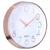 Relógio De Parede 25 Cm Decorativo Silencioso Rosê Gold 803 Branco