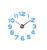 Relógio De Parede 3D Sala Decoração Sala numeros curvados Azul aço