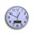 Relógio de Parede Analógico com Display Digital 30x30cm Prata