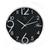 Relógio De Parede Contínuo De Plástico 25cm Preto