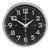 Relógio De Parede Decorativo 23cm Analógico Redondo Moderno Metalizado Cromo Decoração Escritório Cozinha Sala Preto