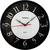 Relógio de Parede Decorativo Liso Sala Cozinha Nativo 23cm Preto