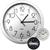 Relógio de Parede Decorativo Moderno 23cm Analógico Redondo Quartz Decoração Casa Cozinha Sala ou Escritório Prateado