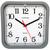 Relógio de Parede Decorativo Quadrado Sala Cozinha Nativo 22x22cm Cinza