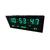 Relógio de parede e mesa led digital temperatura despertador data 3615 verde