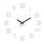 Relógio De Parede Grande 3d Luxo Adesivo Decoração Casa Branco