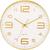 Relógio De Parede Luxo Redondo Silencioso P/ Cozinha Sala Quarto em PVC 30 CM Dourado E Branco