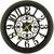 Relógio De Parede Maquina De Quartz Decorativo 35,5cm Vazado Preto