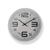 Relógio de Parede Números Grandes Redondo Metalizado Pilha AA Branco
