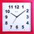 Relógio de parede - Quadrado - 29cm - Herweg -660034 Vermelho