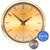 Relógio de Parede Redondo Moderno Analógico 23cm Nativo Decorativo Sala Cozinha Casa ou Escritório Cobre
