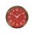 Relógio de parede redondo várias cores e borda dourada 23cm-nativo Vermelho