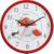 Relógio De Parede Vermelho Para Cozinha Morango Herweg Branco