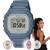 Relógio de Pulso Casio feminino Digital Prova Dágua 50m Azul Rosa Nude Branco W-218HC W-218HC-2AVDF - Azul