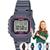 Relógio de Pulso Casio Infantil Led Digital Prova Dagua 30m Preto Cinza Azul e Rosa LA-20WH-8ADF - Cinza