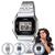 Relógio de Pulso Casio Retro Vintage Feminino Digital Casual Aço Inóx Prata Original Moderno LA680WA  LA680WA-1DF - Prata