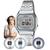 Relógio de Pulso Casio Retro Vintage Feminino Digital Casual Aço Inóx Prata Original Moderno LA680WA  LA680WA-7DF - Prata