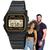 Relogio De Pulso Casio Vintage F-91W Digital Unissex Retro Masculino Feminino Esportivo F-91WG-9QDF - Preto