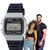 Relogio De Pulso Casio Vintage F-91W Digital Unissex Retro Masculino Feminino Esportivo F-91WM-7ADF - Prata