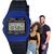 Relogio De Pulso Casio Vintage F-91W Digital Unissex Retro Masculino Feminino Esportivo F-91WM-2ADF - Azul