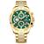 Relógio de pulso de aço inoxidável masculino relógio casual luminoso Impermeavel  Verde