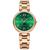 Relógio De Pulso De Aço Inoxidável Para Mulheres Impermeável  Design Classico  Verde