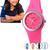 Relógio de Pulso Infantil Skmei Digital Analógico Prova Dágua 50 Metros Esportivo Rosa Azul Preto Pulseira de Silicone Original 1722 - Rosa