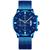 Relógio De Pulso Luxo Quartz Aço Inoxidável Geneva Azul