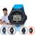 Relógio De Pulso Masculino Casio Illuminator Digital Redondo Prova Dágua 50 Metros Esportivo Preto Azul Laranja e Cinza W-219H W-219H-2A2VDF - Azul