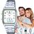 Relógio de Pulso Masculino Feminino Casio Vintage Unissex Anadigi Analógico Digital Quadrado Resistente Água Casual Prata AQ-230 AQ-230A-7BMQ - Prata