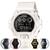 Relógio de Pulso Masculino Marca Casio G-Shock Digital Esportivo Robusto Prova Dágua 200m Preto Branco DW-6900 DW-6900NB-7DR - Branco