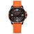 Relógio de Pulso Masculino Pulseira Clássica de Silicone Esportivo Impermeável Laranja