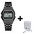 Relógio De Pulso Retro Digital + Fone Sem Fio Ios/android (002) 002 Chumbo + Fone IOS Branco