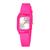 Relógio de Pulso Skmei Feminino Infantil Quadrado Prova Dagua Leve Analógico 1651 Preto Rosa SK40031-Rosa