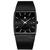 Relógio De Quartzo Masculino Design Quadrado De Malha De Aço Inoxidavel Impermeável  preto