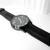 Relógio designer losango masculino pulseira silicone Preto