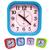Relógio Despertador Alarme E Horário Formato Quadrado Zb2012 Azul