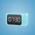 Relógio Despertador Digital  Bluetooth Elétrico Radio Am Fm Novo  Azul