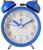 Relógio Despertador Pequeno Redondo Retro Colorido Alarme em Metal 765247 Azul