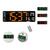 Relógio digital de LED com controle temperatura 6629 TG Laranja