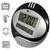 Relógio Digital de Parede e Mesa Com Calendário Alarme Temperatura Números Grandes  ZB3001 Preto