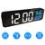 Relógio Digital Despertador Led Temperatura Usb Visor Espelhado Material Plástico ABS ZB4003 Azul
