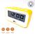 Relógio Digital LCD LED Iluminado Despertador Calendário ZB2005 Amarelo