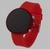 Relógio Digital Led Redondo Esportivo Pulseira Silicone Feminino Masculino/Relógios de Pulso Tendência Moda Luxo Vermelho