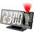 Relógio Espelhado Despertador Projetor Temperatura Hora Data Linha Premium BRANCO